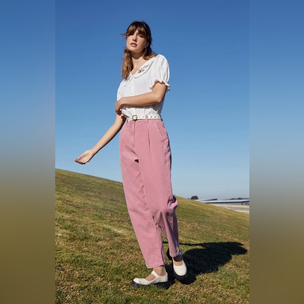 BNWT Princess Highway Joanie Corduroy Pant in Rose